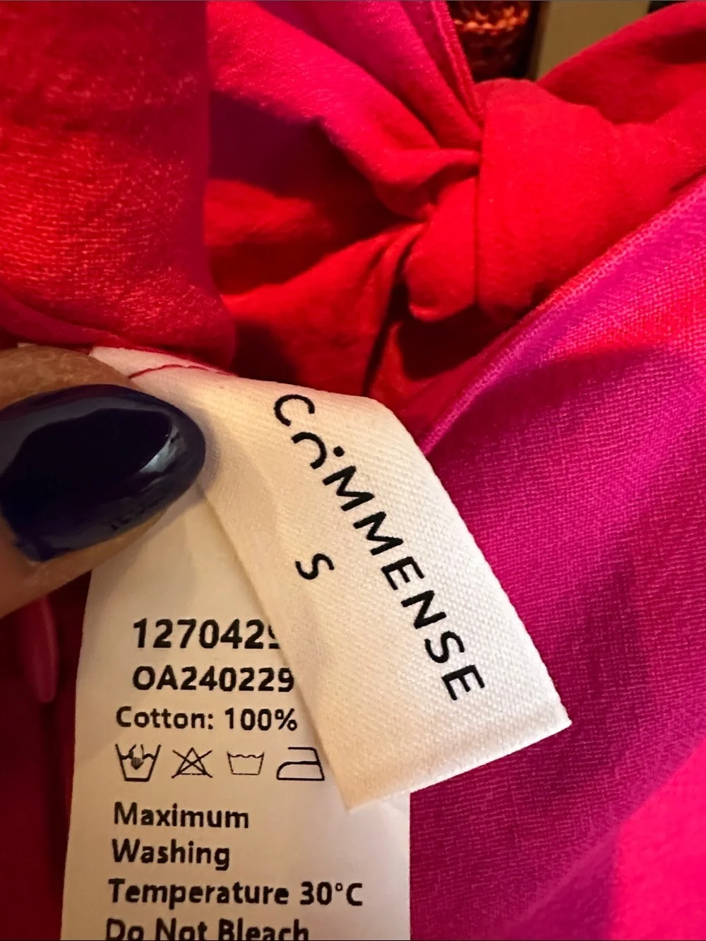 Commense pink adjustable strap back zipper closure 2 pocket jumpsuit size S